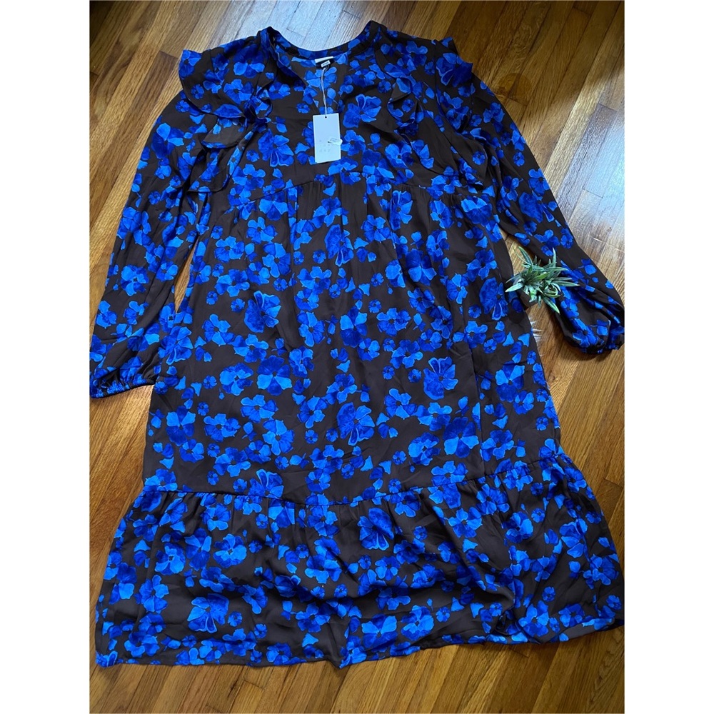 Women’s A New Day Floral Ruffle Long Sleeve Dress